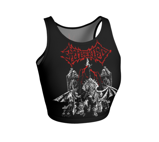 Hellfekted True Fucking Evil official fitted crop top by Metal Mistress