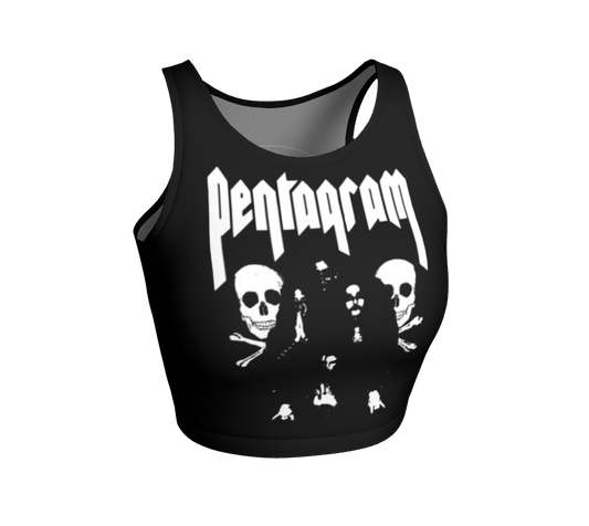 PENTAGRAM Relentless Fitted Crop Top (White)