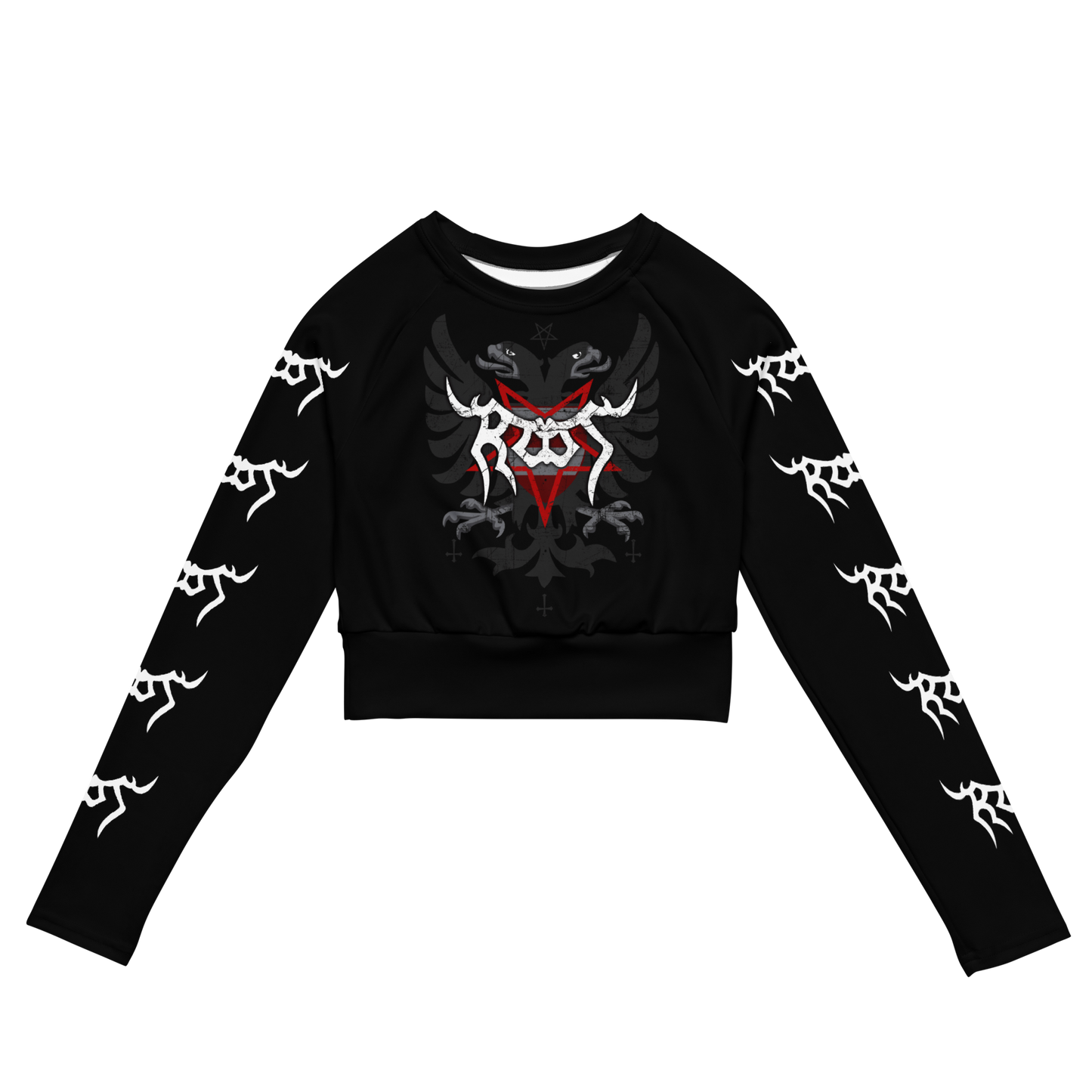 Root official long sleeve crop top by Metal Mistress