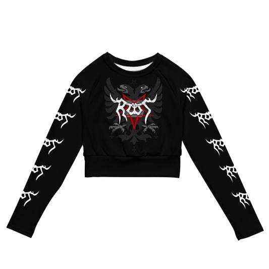 Root official long sleeve crop top by Metal Mistress