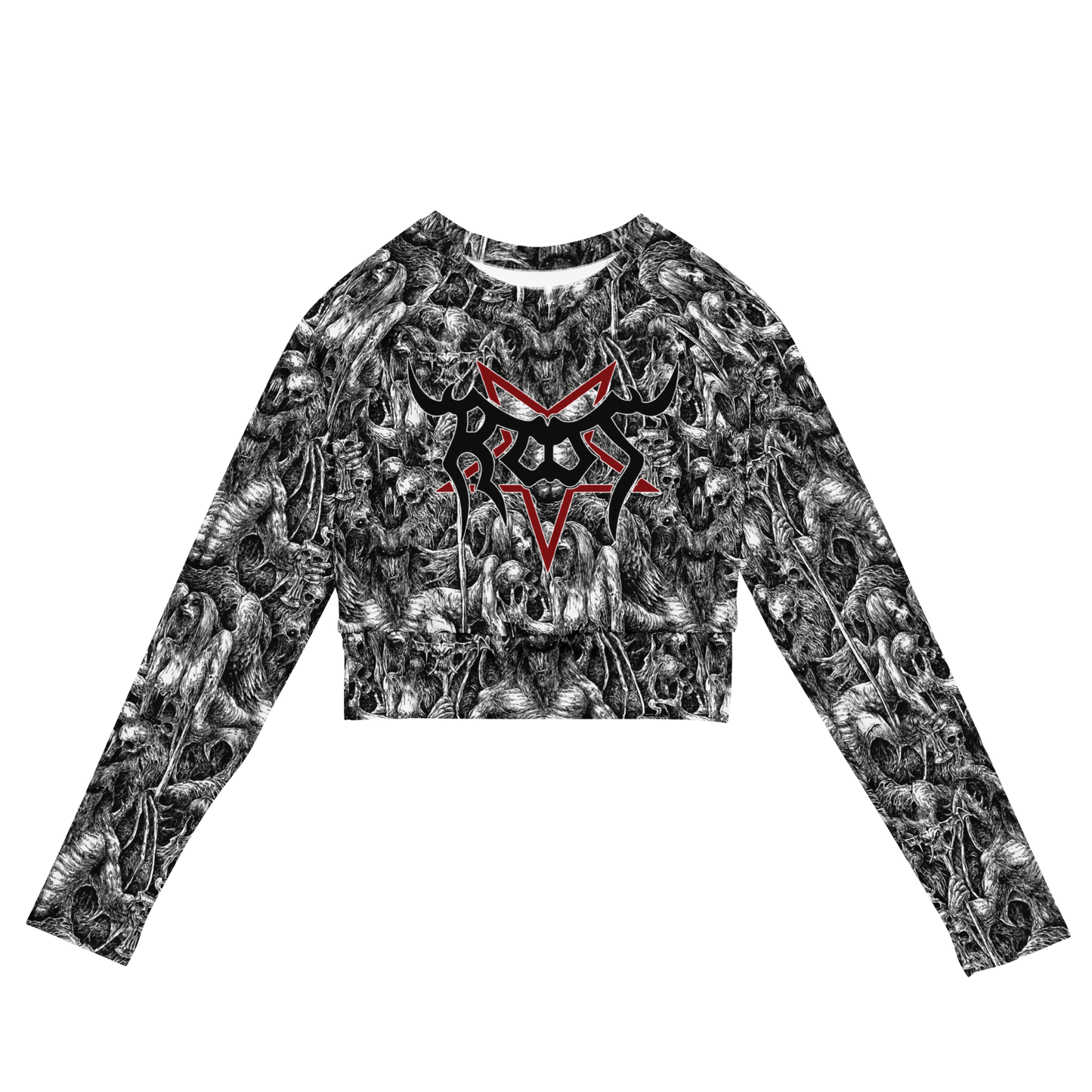 Root Lucifer official long sleeve crop top by Metal Mistress