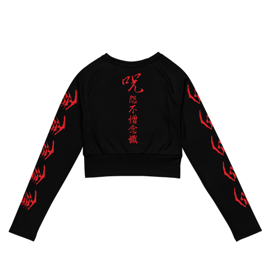SIGH Ghastly Funeral Theatre Long Sleeve Crop Top
