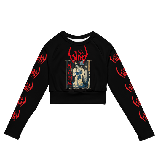 Sigh Ghastly Funeral Theatre official long sleeve crop top by Metal Mistress