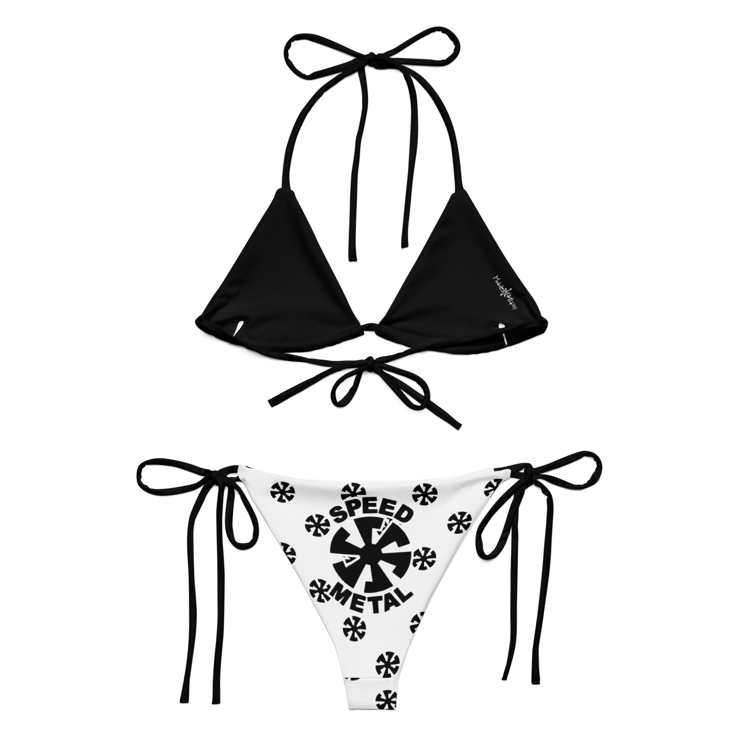 SPEED METAL Black on White Bikini Swimsuit