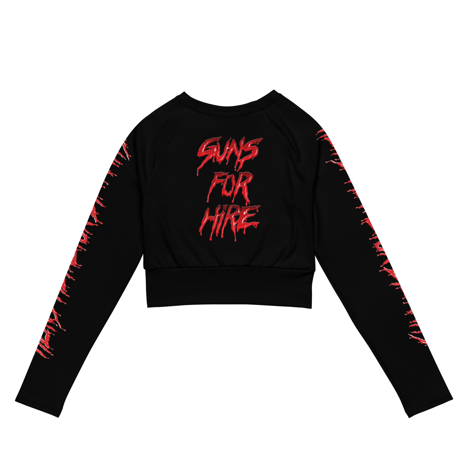 Tailgunner Guns For Hire official licensed long sleeve crop top by Metal Mistress