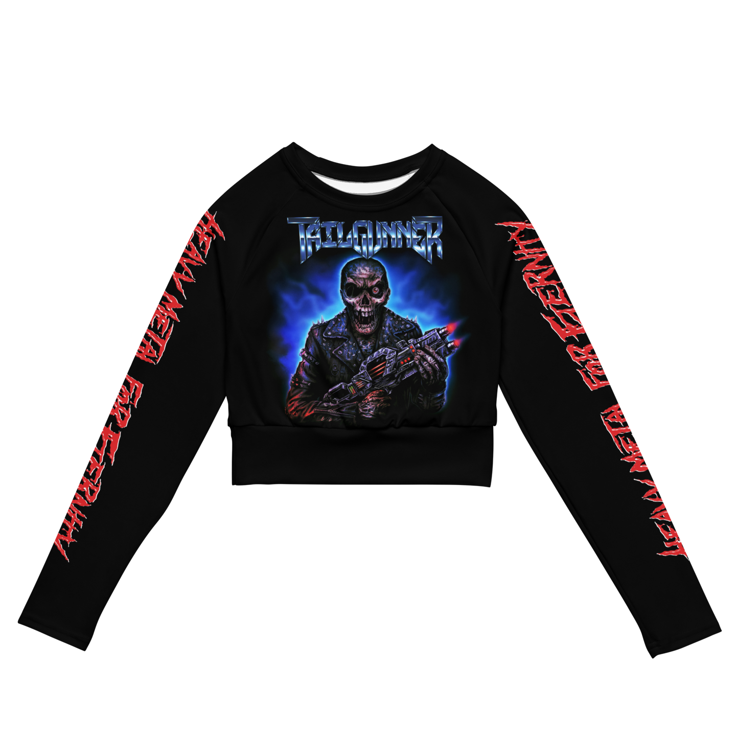 Tailgunner Guns For Hire official licensed long sleeve crop top by Metal Mistress