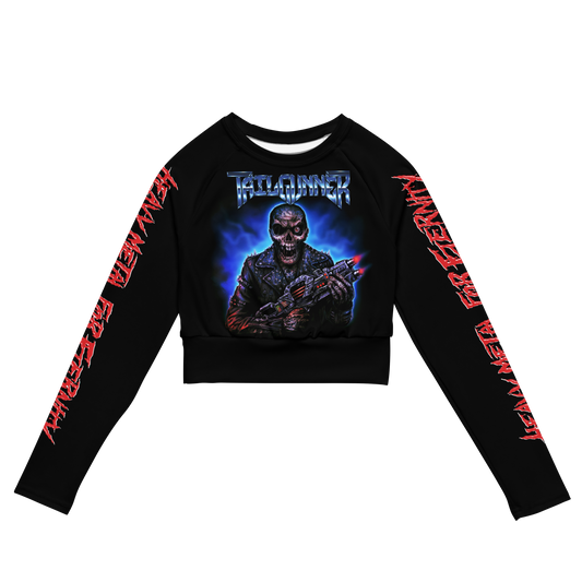 Tailgunner Guns For Hire official licensed long sleeve crop top by Metal Mistress