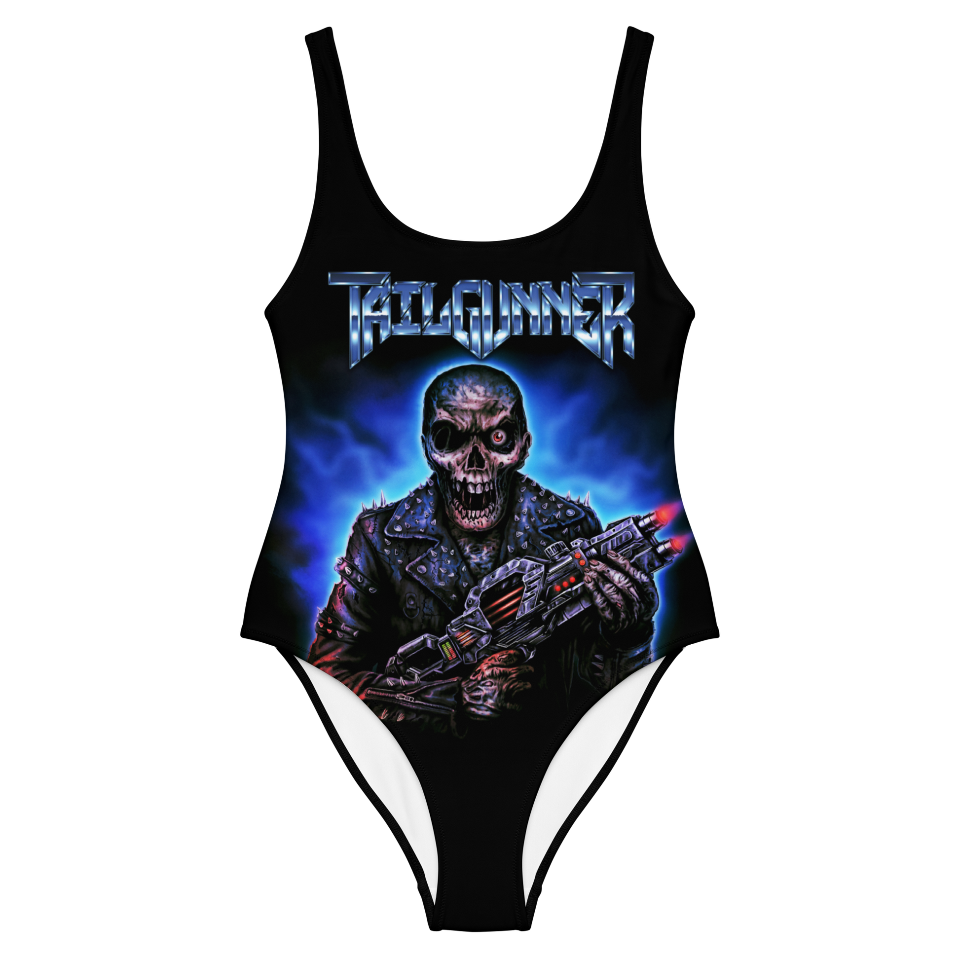 Tailgunner Guns For Hire official licensed one piece swimsuit by Metal Mistress