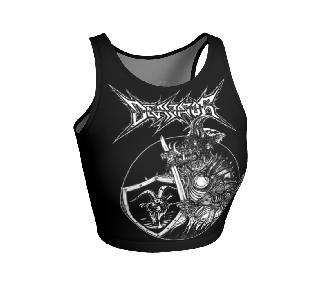 Devastator The Warrior Goat official fitted crop top by Metal Mistress