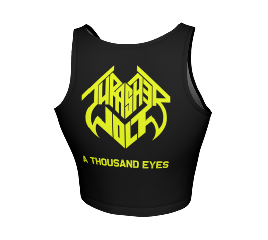 Thrasherwolf A Thousand Eyes official fitted crop top by Metal Mistress