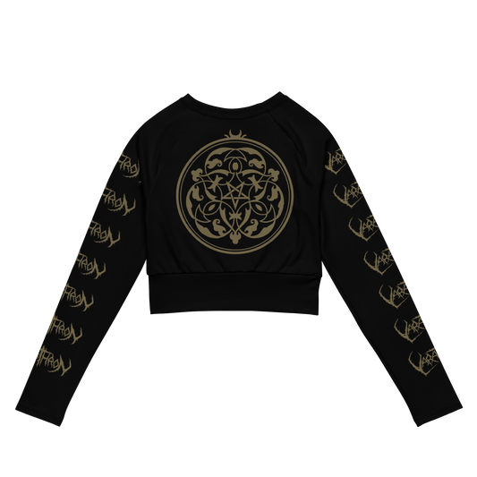 VARATHRON Untrodden Corridors of Hades official long sleeve crop top by Metal Mistress