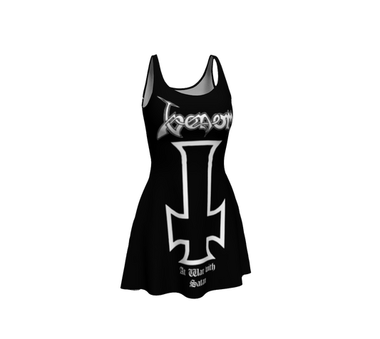 Venom - At War With Satan official flare dress by Metal Mistress