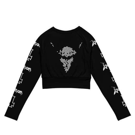 Venom - At War With Satan official long sleeve crop top by Metal Mistress