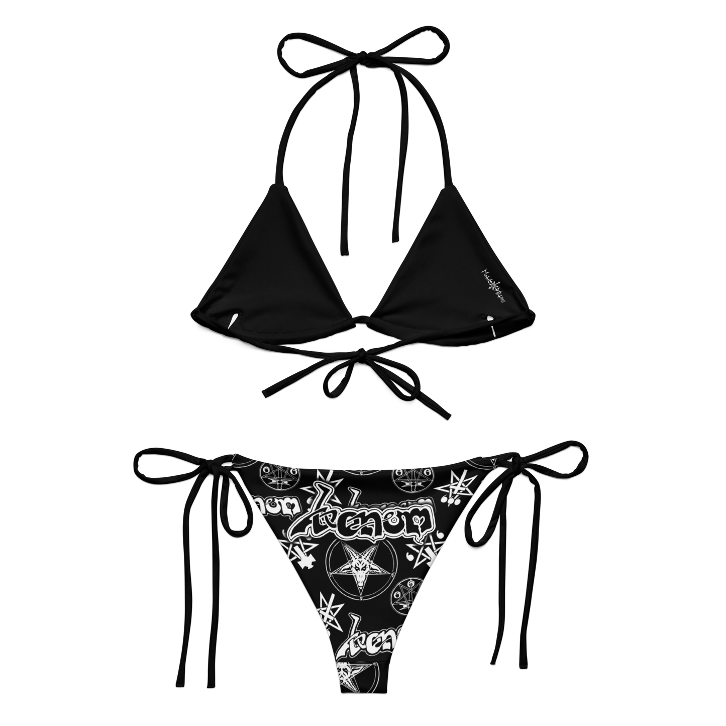 VENOM Black and White Pattern Bikini Swimsuit