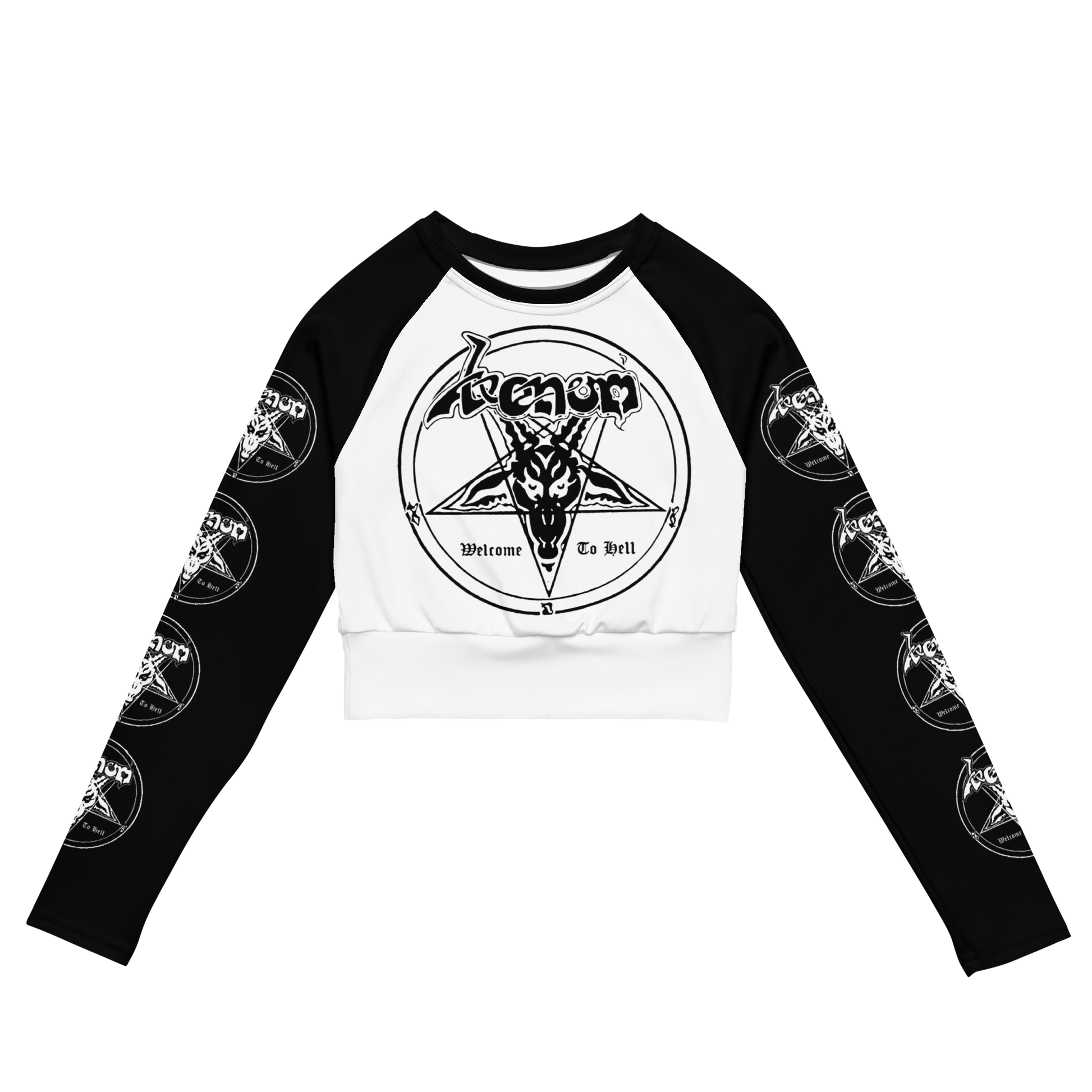 Venom - Welcome to Hell official long sleeve crop top by Metal Mistress