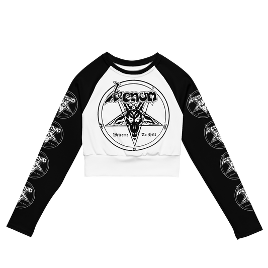 Venom - Welcome to Hell official long sleeve crop top by Metal Mistress