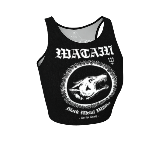 Watain Black Metal Militia official crop top by Metal Mistress