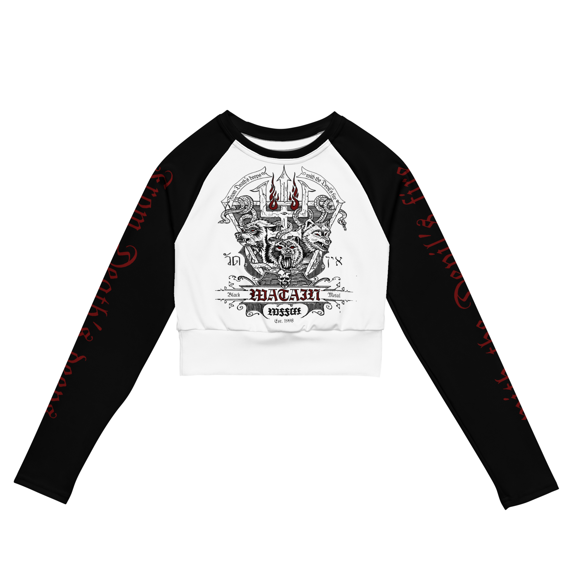 Watain Forever Lawless official long sleeve crop top by Metal Mistress