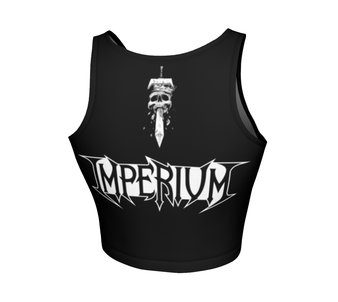 Imperium White Logo official fitted crop top by Metal Mistress