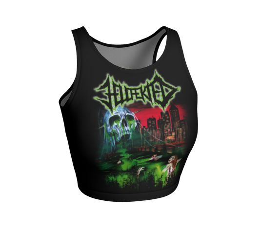 Hellfekted Woe to the Kingdom of Blood official fitted crop top by Metal Mistress