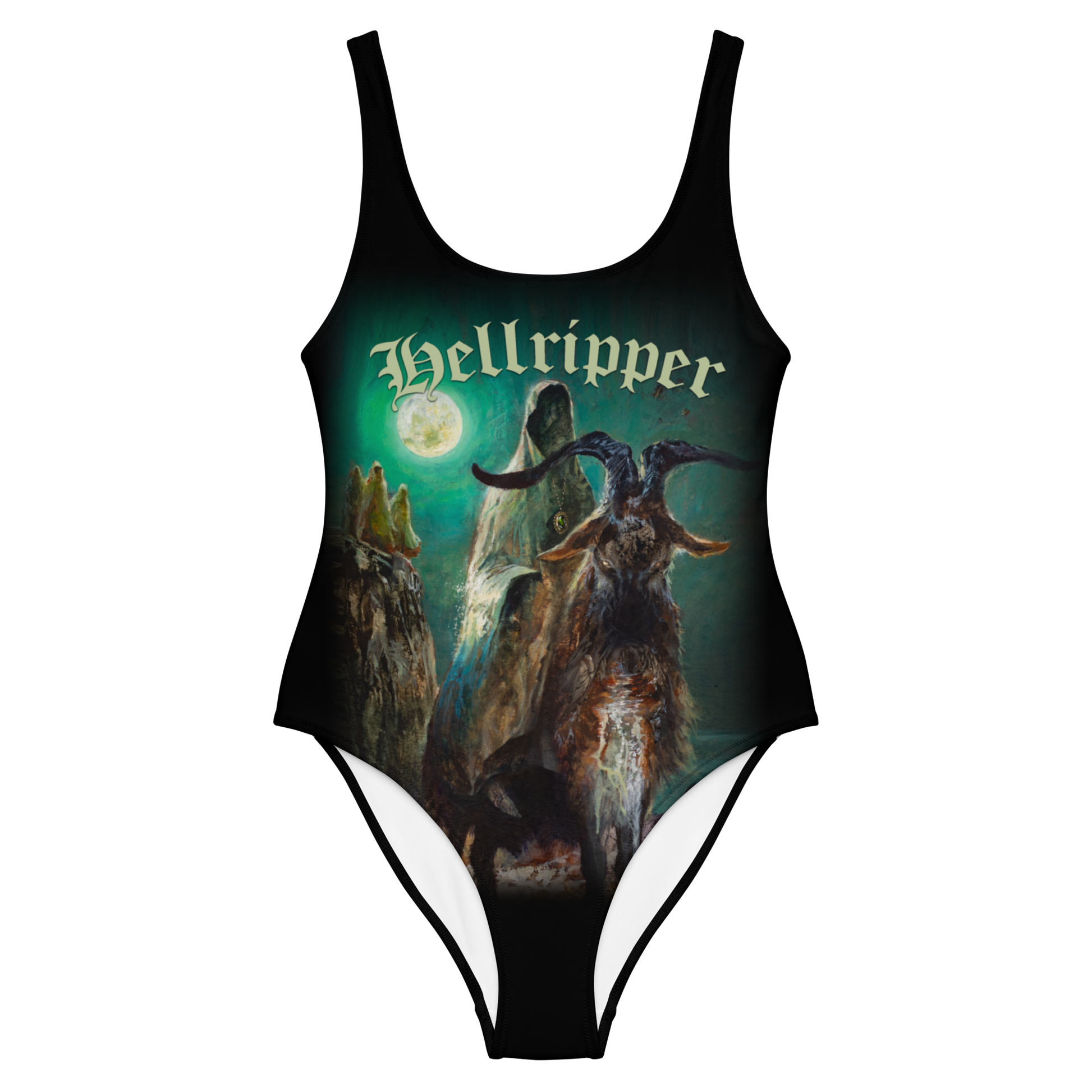 Hellripper - Warlocks Grim & Withered Hags Official One-Piece Swimming Bodysuit by Metal Mistress