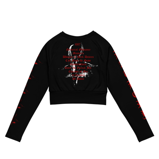 Bathory Under the Sign of the Black Mark black metal long sleeve crop top