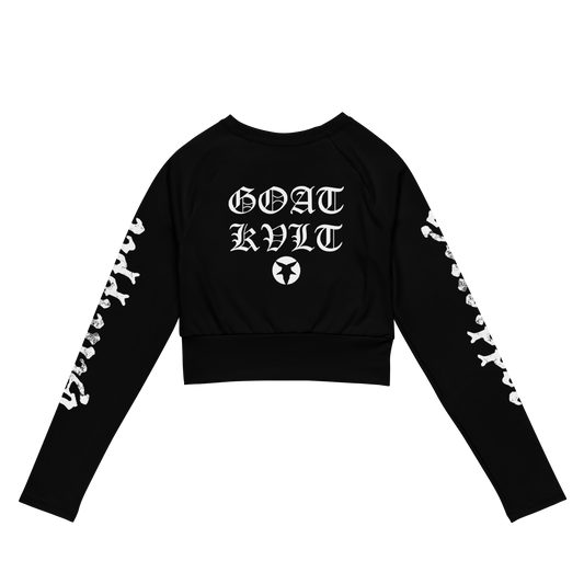 Hellripper Clan Crest Official long sleeve crop top by Metal Mistress