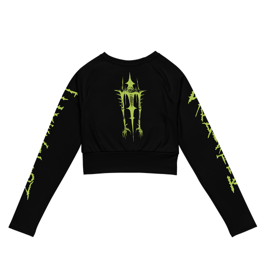 Sadistik Exekution Forever We Die (Yellow) Official long sleeve crop top by Metal Mistress