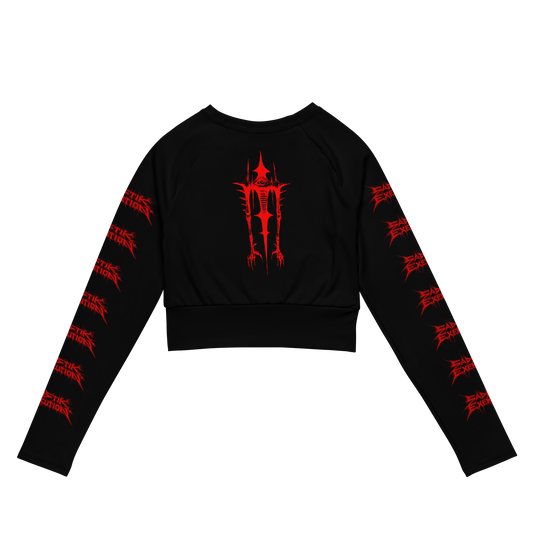 Sadistik Exekution K.A.O.S (Red) Official long sleeve crop top by Metal Mistress