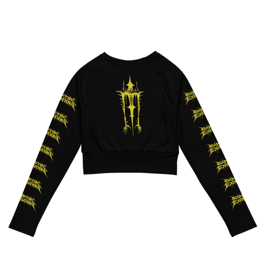 Sadistik Exekution K.A.O.S (Yellow) Official long sleeve crop top by Metal Mistress