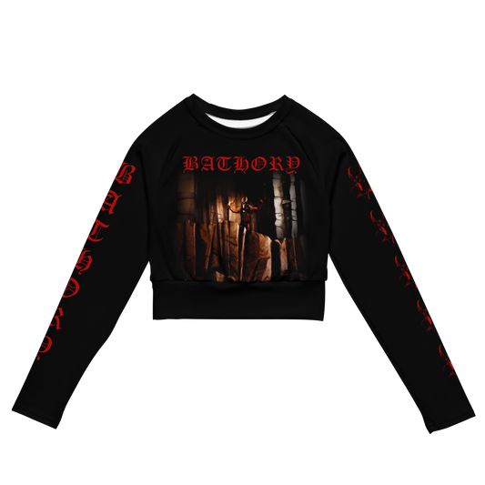 Bathory Under the Sign of the Black Mark black metal long sleeve crop top