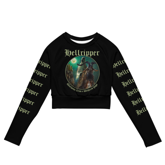 Hellripper - Warlocks Grim & Withered Hags Official long sleeve crop top by Metal Mistress