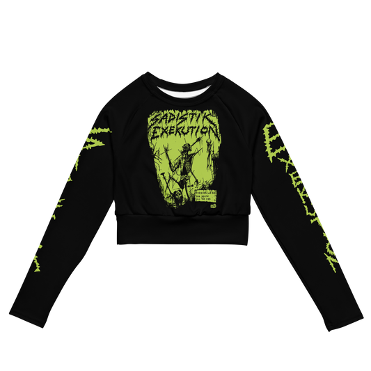 Sadistik Exekution Forever We Die (Yellow) Official long sleeve crop top by Metal Mistress