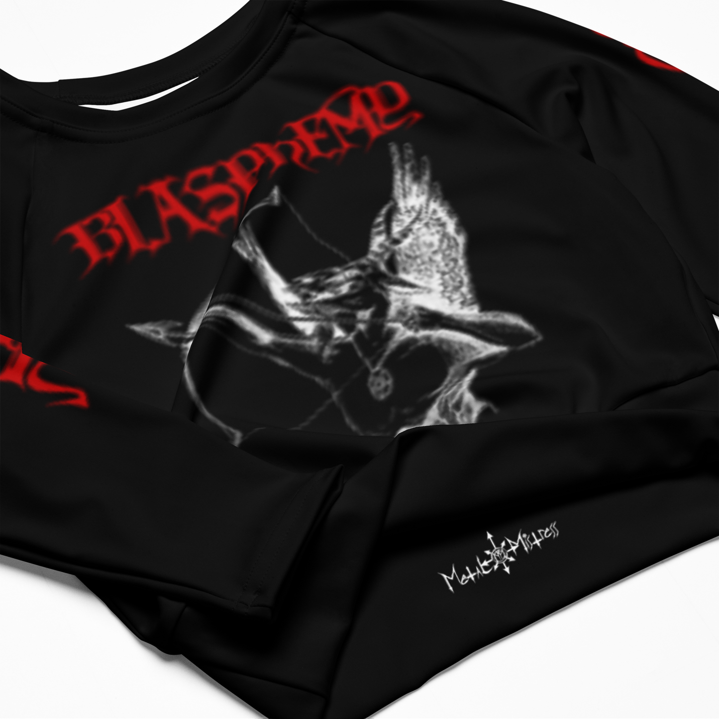 Blasphemy Fallen Angel of Doom black metal death metal long sleeve crop top