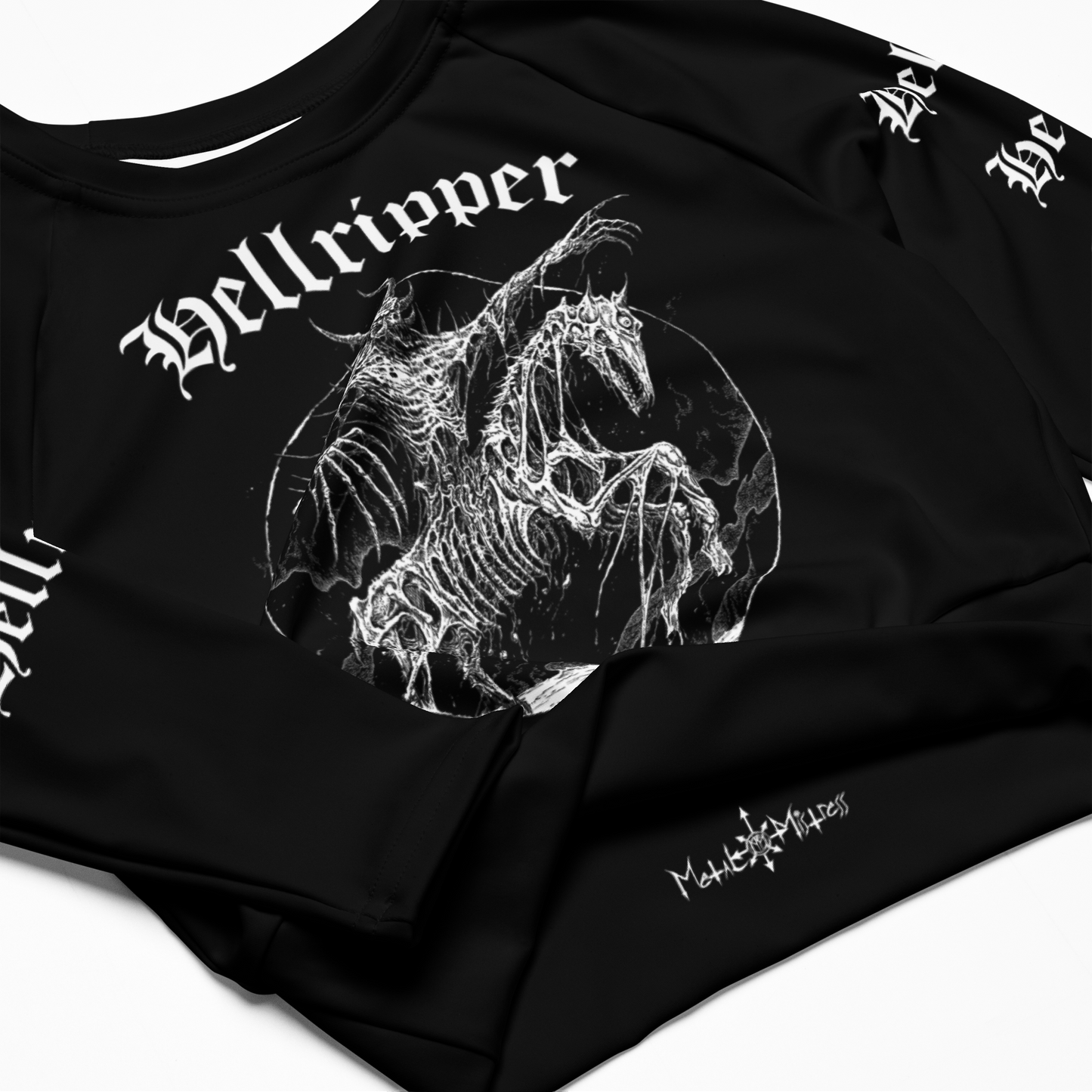 Hellripper - The Nuckelavee Official long sleeve crop top by Metal Mistress