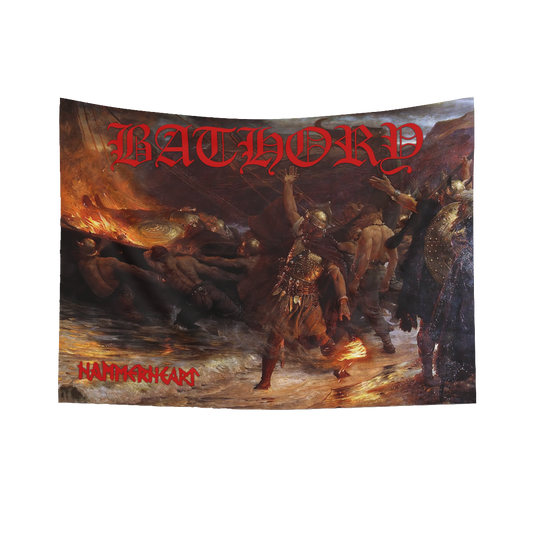 Bathory Hammerheart Viking Metal Black Metal Textile Poster Flag