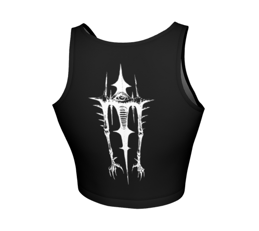 Sadistik Exekution Forever We Die (White) Official Fitted Crop Top by Metal Mistress