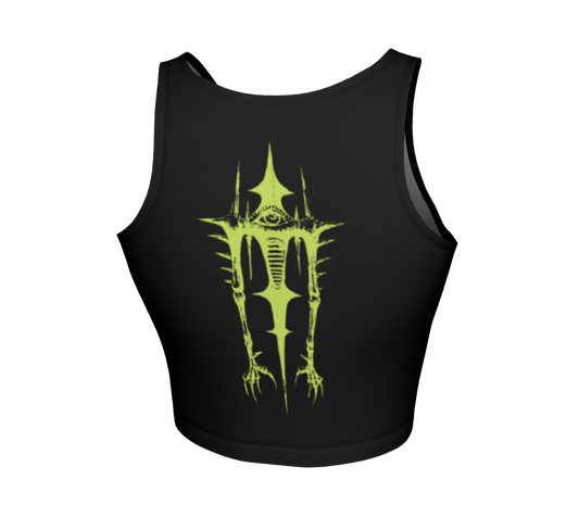 Sadistik Exekution Forever We Die (Yellow) Official Fitted Crop Top by Metal Mistress