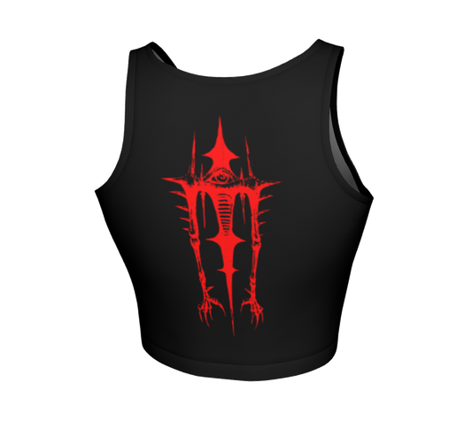 Sadistik Exekution K.A.O.S Official Crop Top (Red) by Metal Mistress