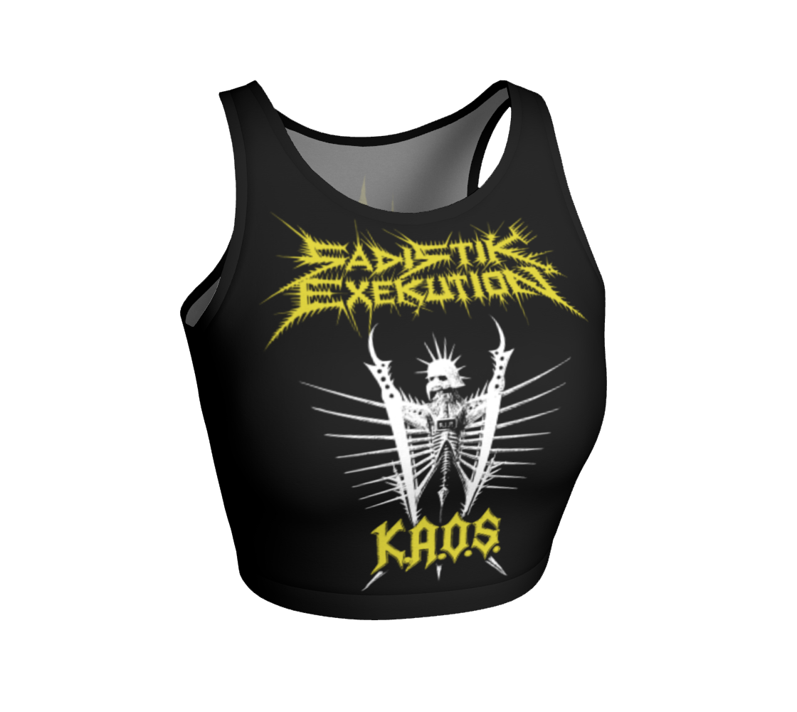 Sadistik Exekution K.A.O.S Official Fitted Crop Top by Metal Mistress