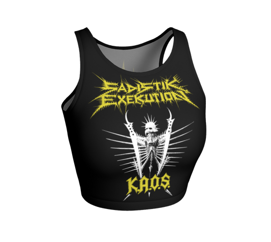Sadistik Exekution K.A.O.S Official Fitted Crop Top by Metal Mistress
