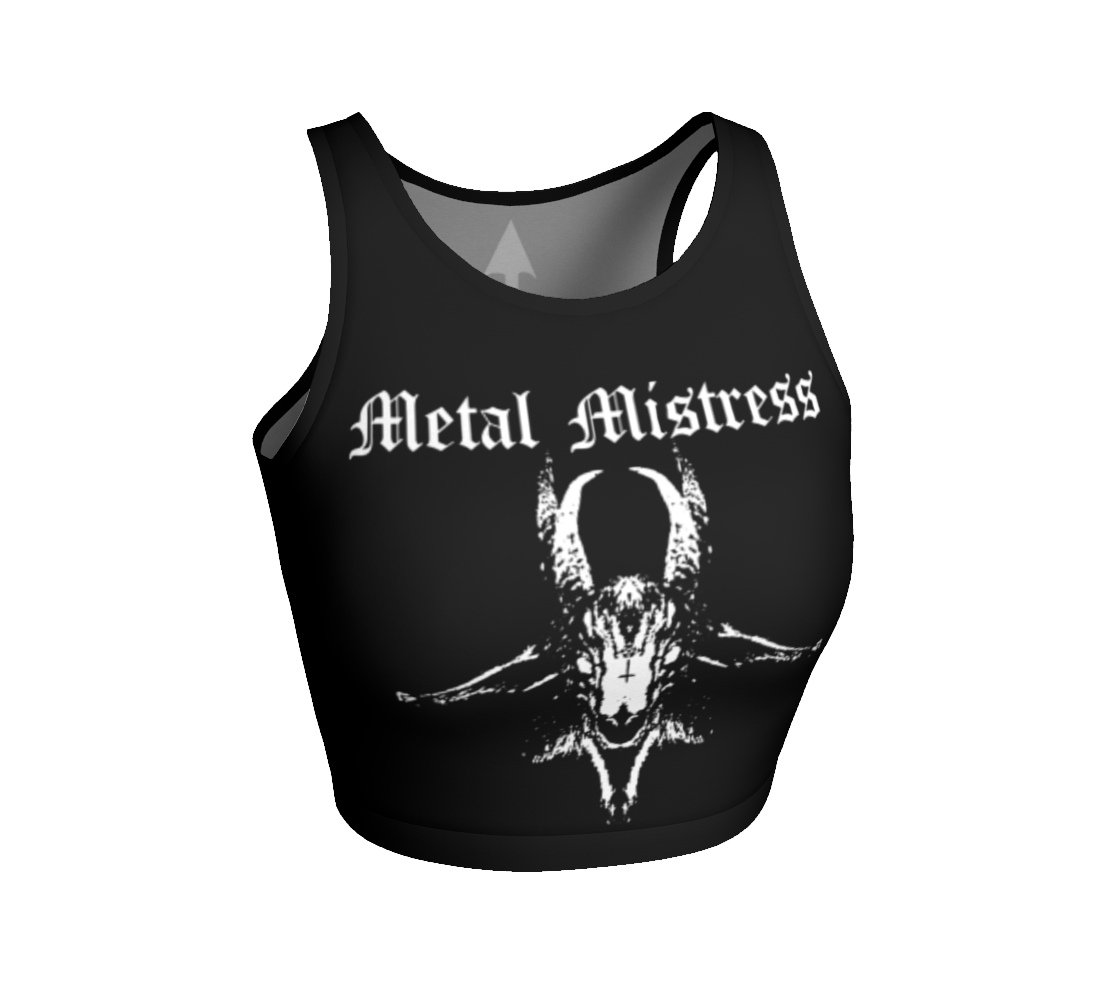 METAL MISTRESS Goat Head Fitted Crop Top