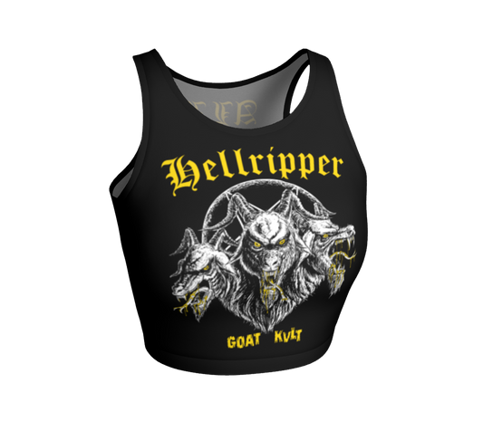 Hellripper Goat Kvlt Official Fitted Crop Top by Metal Mistress